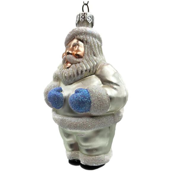 Patricia Breen Ho Ho Ho Santa Claus Pearl Glittered Dots Christmas Tree Ornament - Picture 3 of 12